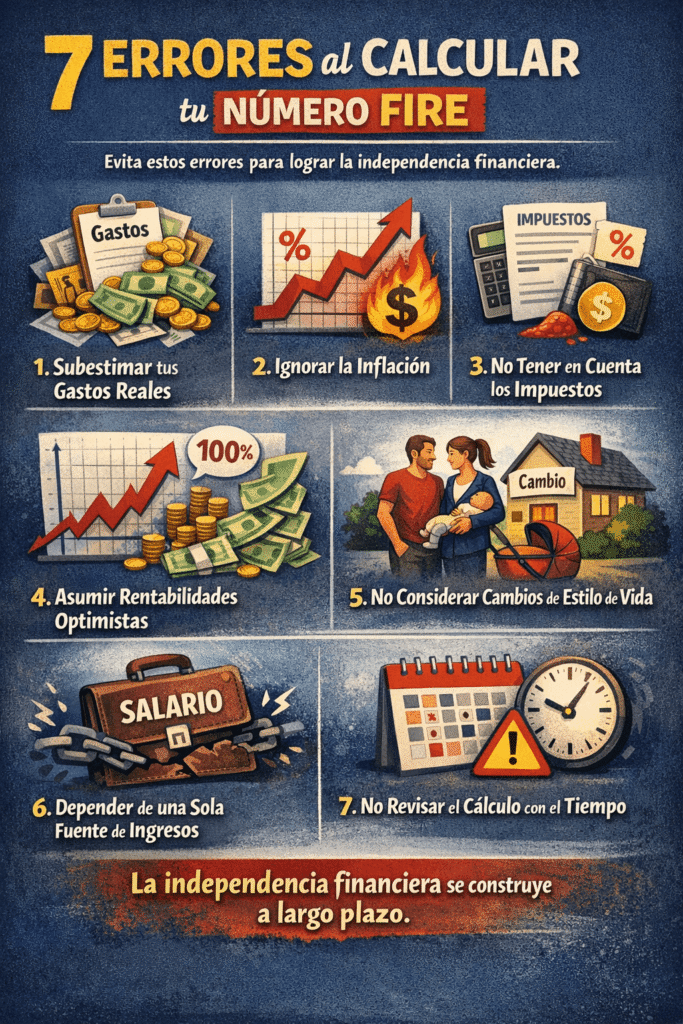errores al calcular numero fire independencia financiera